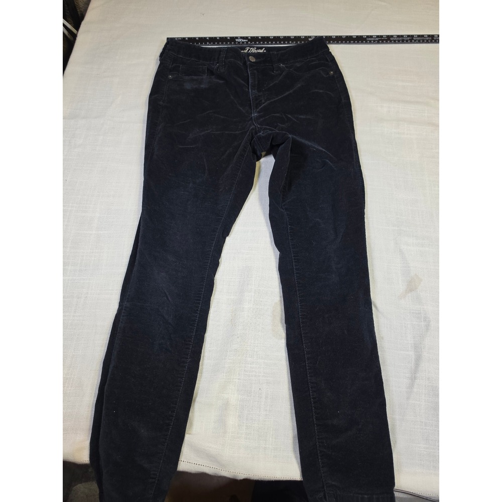 Universal Thread Womens Black Corduroy Skinny Pants Size 8/29R Mid Rise 0134